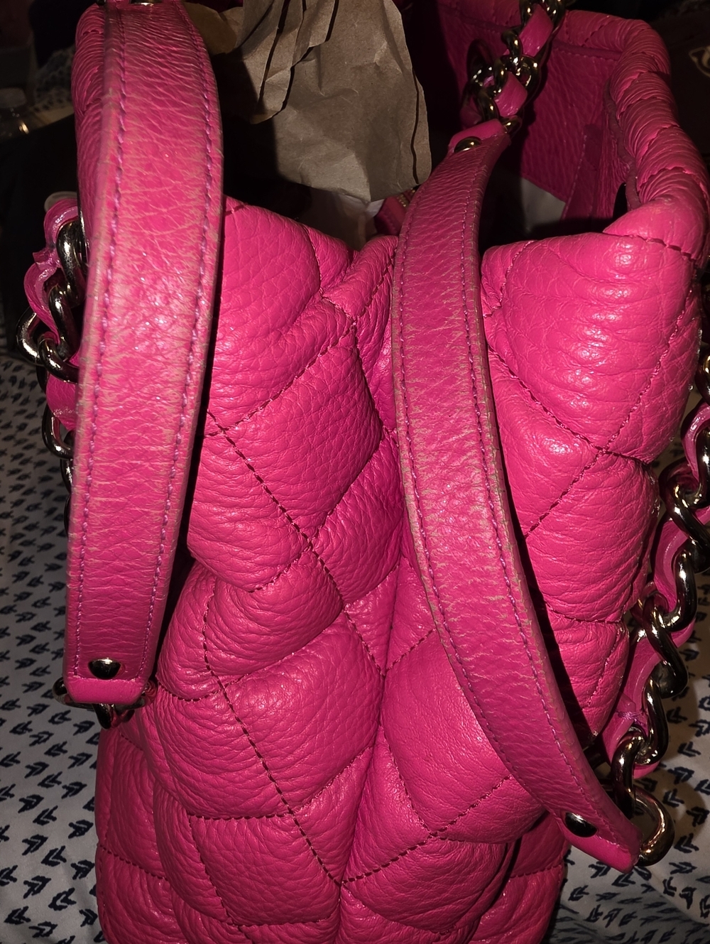 Kate Spade Leather Bag Gold Coast Small Maryanne Quilted Zinnia Pink - Picture 9 of 9